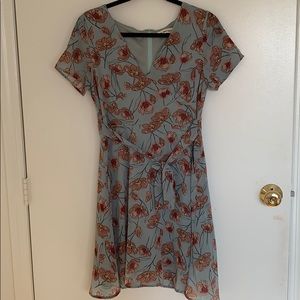 Blue floral dress